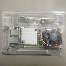 Load image into Gallery viewer, 10G Double Port Server Ethernet Card X540-T2 Network Extend Adapter 2 Port 10 Gigabit PC LAN Controller PCIE X16 X8 Cooling Fan