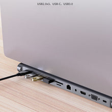 Load image into Gallery viewer, Type C Hub 100W PD Charger Adapter HDTV 1080P 4K 30HZ Audio 100 Mbps RJ45 Ethernet Cable Splitter USB Disk Micro SD TF Card Read