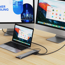 Load image into Gallery viewer, Type C Hub 100W PD Charger Adapter HDTV 1080P 4K 30HZ Audio 100 Mbps RJ45 Ethernet Cable Splitter USB Disk Micro SD TF Card Read